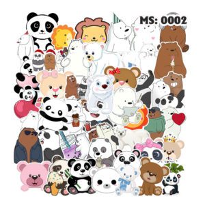 Bộ Sticker Gấu – 100 Sticker Cute Dễ Thương, Chill Mọi Góc Nhìn