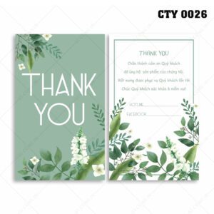 Name Card Thank You – Lời Cảm Ơn Tinh Tế Dành Cho Khách Hàng