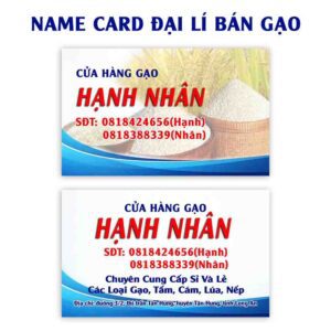 Name Card Đại Lý Gạo – Mẫu Danh Thiếp Chuyên Nghiệp Cho Cửa Hàng Gạo Sỉ & Lẻ