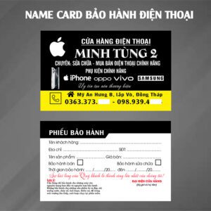 500 Name Card Bảo Hành Điện Thoại – Mẫu Danh Thiếp + Phiếu Bảo Hành Chuyên Nghiệp Cho Cửa Hàng Sửa Chữa