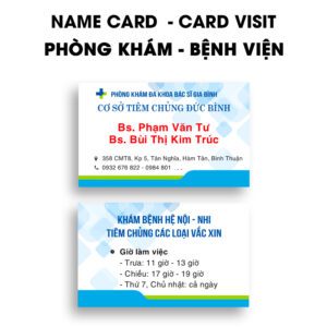 500 Name Card Phòng Khám – Cơ Sở Tiêm Chủng Đức Bình | Danh Thiếp Chuyên Nghiệp Cho Bác Sĩ & Trung Tâm Y Tế
