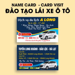 500 Name Card Dịch Vụ Du Lịch – Mẫu Danh Thiếp Xe Hợp Đồng 6–17 Chỗ