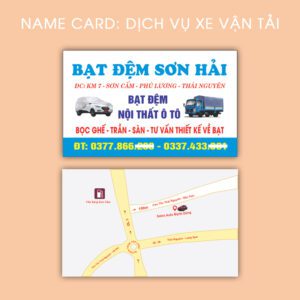 500 Name Card Taxi – Mẫu Card Visit Cho Dịch Vụ Bạt Đệm Xe Vận Tải