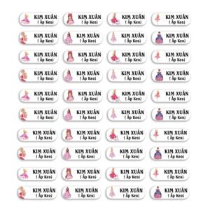 150 Sticker Tên Hình Búp Bê Cho Bé Gái – Dán Đồ Dùng Học Tập, Tránh Thất Lạc