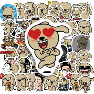 Bộ 50 Sticker Chó Nâu Siêu Bựa – Cười Té Ghế, Dán Là Vui Sticker Cho Nau Sieu Bua 1