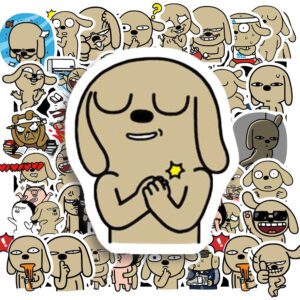Bộ 50 Sticker Chó Nâu Siêu Bựa – Cười Té Ghế, Dán Là Vui Sticker Cho Nau Sieu Bua 7