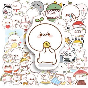 Bộ 50 Sticker Cục Bột Đáng Yêu – Nhỏ Nhắn, Dễ Thương, Dán Là Yêu Sticker Cuc Bot Dang Yeu 5