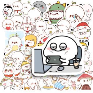 Bộ 50 Sticker Cục Bột Đáng Yêu – Nhỏ Nhắn, Dễ Thương, Dán Là Yêu Sticker Cuc Bot Dang Yeu 8