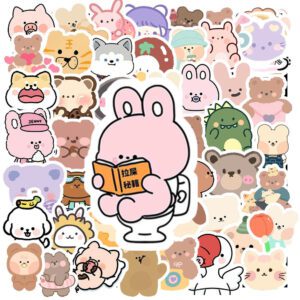 Bộ 100 Sticker Động Vật Cute Pastel – Dịu Dàng & Siêu Dễ Thương