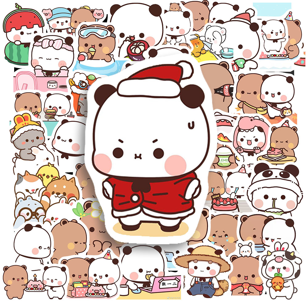 Sticker Gấu Nâu Và Gấu Trắng (1) Sticker Gau Nau Va Gau Trang 1