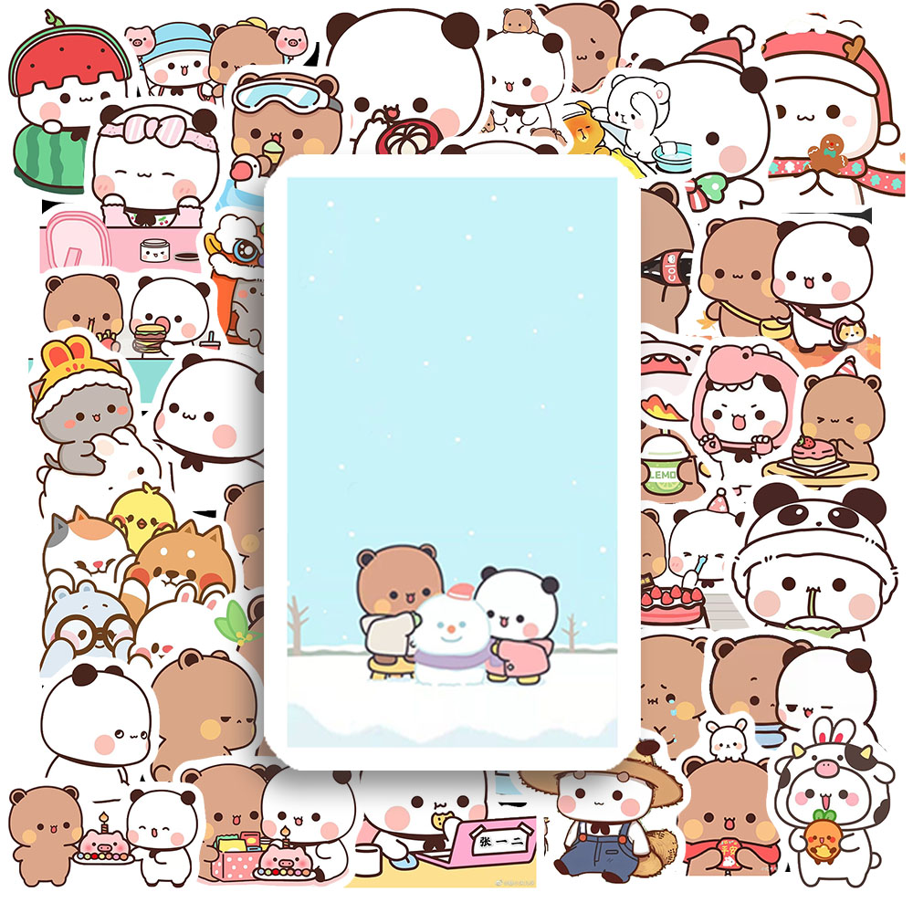 Sticker Gấu Nâu Và Gấu Trắng (4) Sticker Gau Nau Va Gau Trang 4