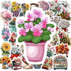 Bộ 50 Sticker Hoa Cỏ – Nhẹ Nhàng, Tươi Mát, Dễ Thương Tột Đỉnh Sticker Hoa Co 4