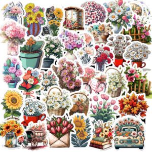 Bộ 50 Sticker Hoa Cỏ – Nhẹ Nhàng, Tươi Mát, Dễ Thương Tột Đỉnh Sticker Hoa Co 6