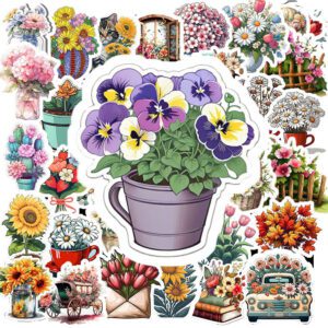 Bộ 50 Sticker Hoa Cỏ – Nhẹ Nhàng, Tươi Mát, Dễ Thương Tột Đỉnh Sticker Hoa Co 7