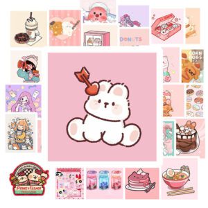 Bộ 50 Sticker Hồng – Ngọt Ngào Đến Tận Tim, Cưng Hết Phần Thiên Hạ Sticker Hong 1 Copy Copy