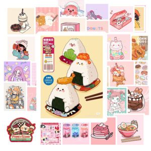 Bộ 50 Sticker Hồng – Ngọt Ngào Đến Tận Tim, Cưng Hết Phần Thiên Hạ Sticker Hong 6