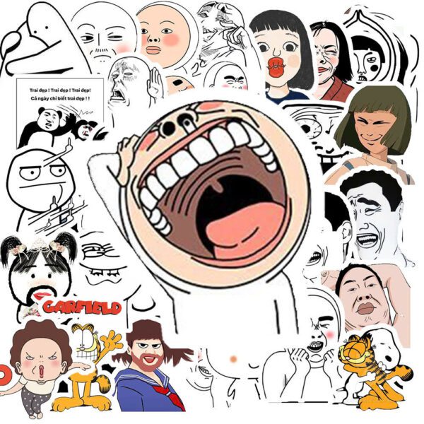 Bộ 50 Sticker Icon Hài Hước – Cười Bể Bụng, Dán Là Gây Sốt!