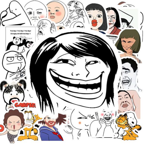 Bộ 50 Sticker Icon Hài Hước – Cười Bể Bụng, Dán Là Gây Sốt!