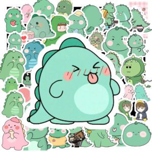 Bộ 50 Sticker Khủng Long Xanh – Đáng Yêu Từ Thời Tiền Sử Sticker Khung Long Xanh 1