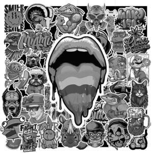 Sticker Logo Graffiti Trang Den 3