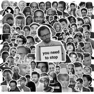 Sticker Meme Trang Den 2