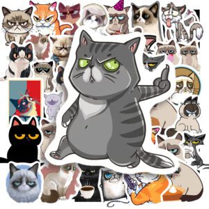 Bộ 50 Sticker Mèo Tức Giận – Biểu Cảm Cà Khịa Siêu Hài Dành Cho Tín Đồ Yêu Mèo Sticker Meo Tuc Gian 7