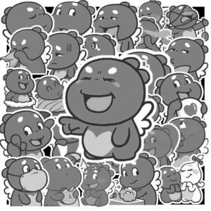 Sticker Qoobee Trang Den 3