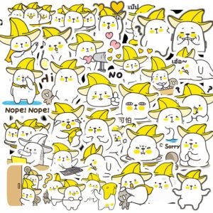 Bộ 40 Sticker Quả Chuối Mập Đáng Yêu – Năng Lượng Vui Vẻ Cho Mỗi Ngày Sticker Qua Chuoi Map 1