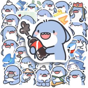 Bộ 50 Sticker Small Shark Cute Emoji – Cá Mập Bé Biểu Cảm Cực Đáng Yêu Đốn Tim Mọi Lứa Tuổi Sticker Small Shark Cute Emoji 4
