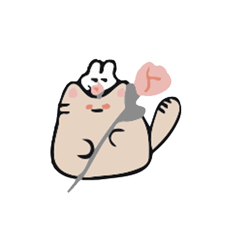 Sticker Thỏ và Mèo (1) Sticker Tho va Meo 1