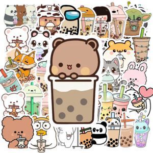 Bộ 50 Sticker Trà Sữa – Ngọt Ngào, Dễ Thương Và Siêu Chill