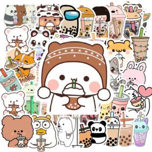 Bộ 50 Sticker Trà Sữa – Ngọt Ngào, Dễ Thương Và Siêu Chill Sticker Tra Sua 4