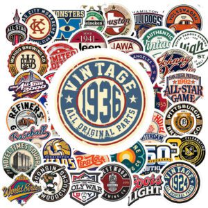 Bộ 50 Sticker Vintage Label – Chất Mỹ Cổ Điển, Dán Là Nghiện! Sticker Vintage Label 8