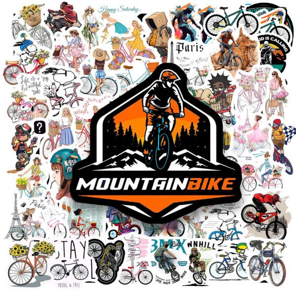 Bộ 100 Sticker Xe Đạp – Đam Mê Chuyển Động Trên Từng Cung Đường