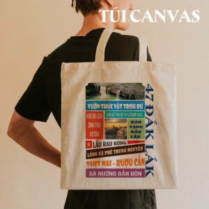 Túi Vải Canvas Đắk Lắk – Hơi Thở Tây Nguyên Trên Từng Nét Vải Tui Vai Canvas Dak Lak