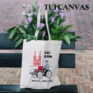 Túi Vải Canvas Sài Gòn – Xích Lô Hóng Gió, Đậm Chất Đô Thị Xưa Tui Vai Canvas Sai Gon 3