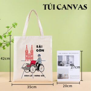 Túi Vải Canvas Sài Gòn – Xích Lô Hóng Gió, Đậm Chất Đô Thị Xưa Tui Vai Canvas Sai Gon 4