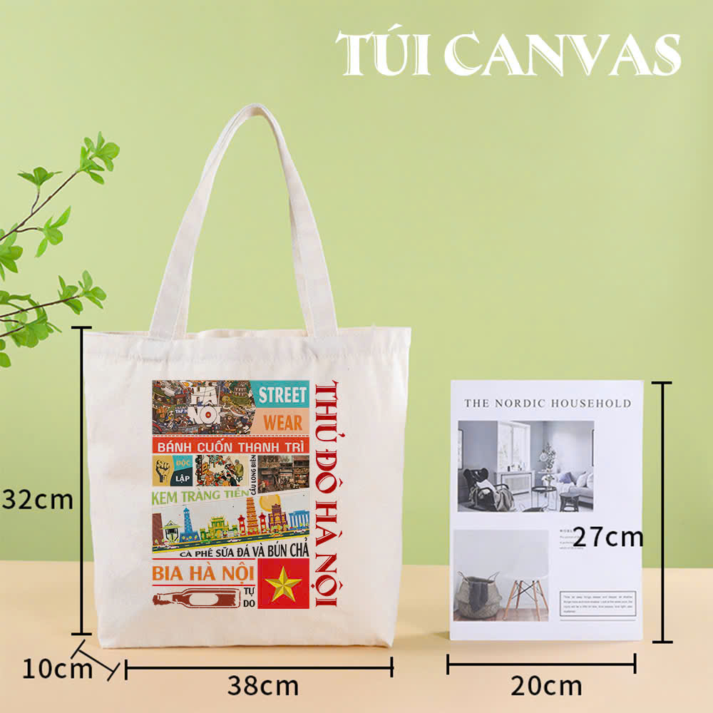 Túi Vải Canvas Thủ Đô Hà Nội (1) Tui Vai Canvas Thu Do Ha Noi 1