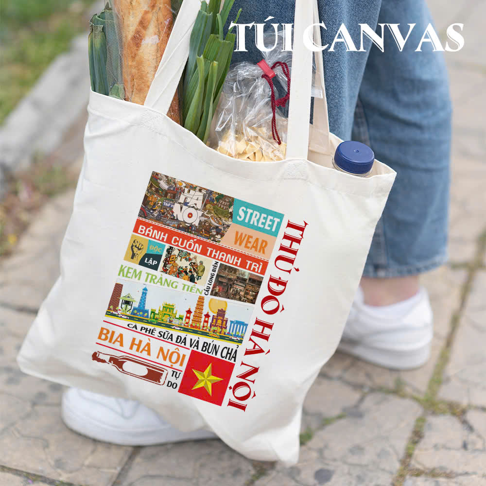 Túi Vải Canvas Thủ Đô Hà Nội (4) Tui Vai Canvas Thu Do Ha Noi 4