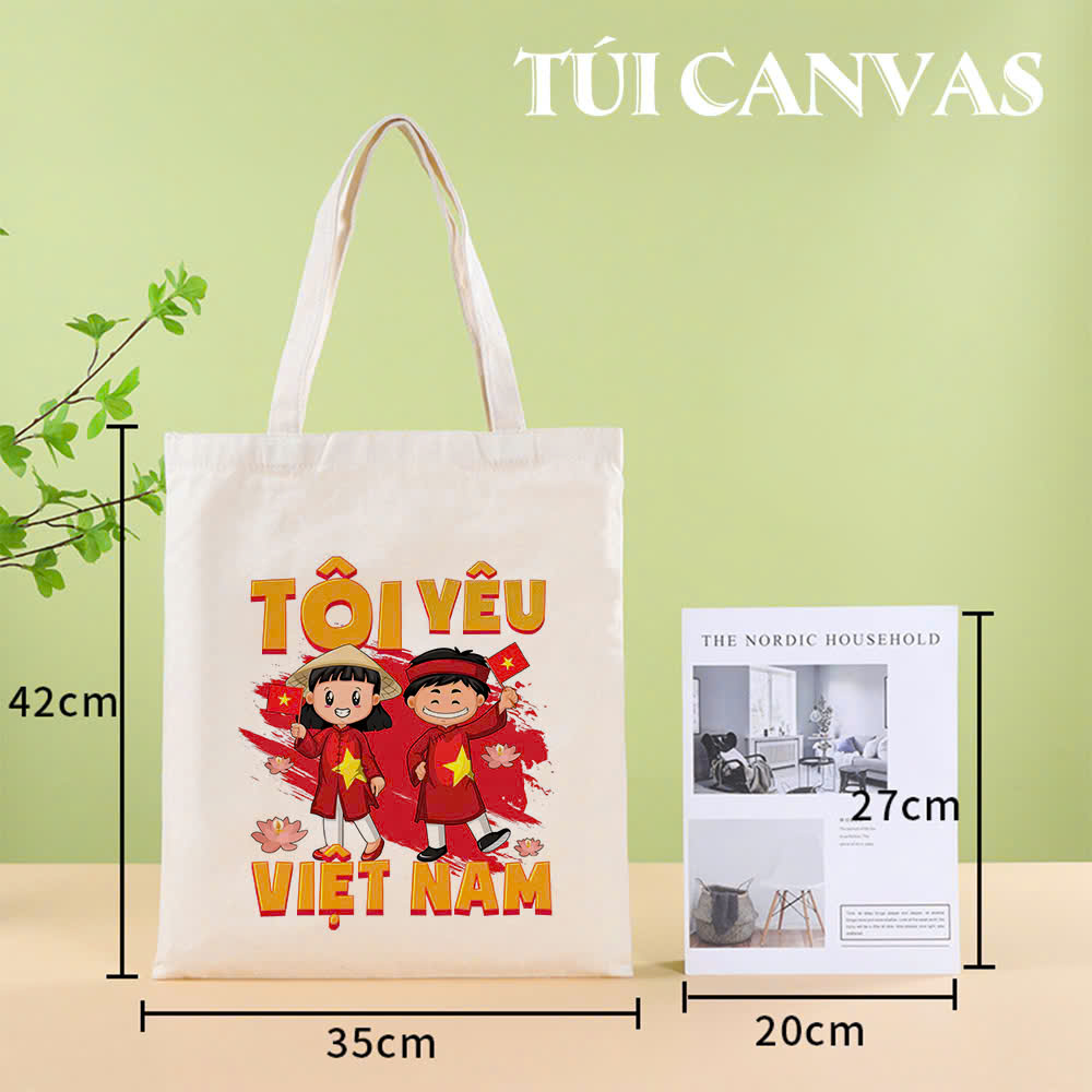 Túi Vải Canvas Tôi Yêu Việt Nam (1) Tui Vai Canvas Toi Yeu Viet Nam 1