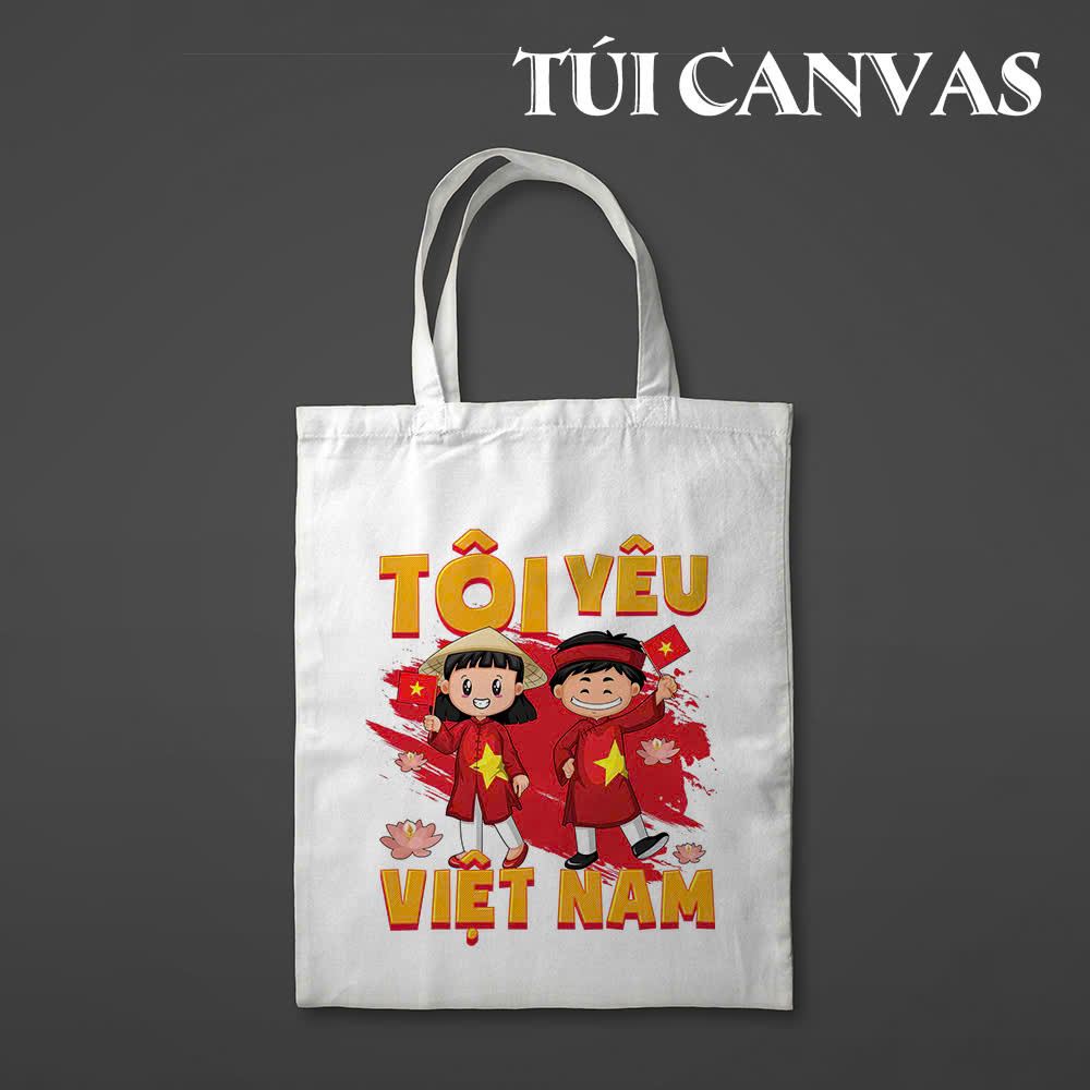Túi Vải Canvas Tôi Yêu Việt Nam (2) Tui Vai Canvas Toi Yeu Viet Nam 2