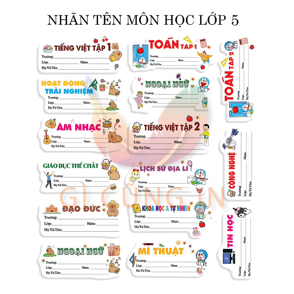 nhãn vở lớp 51 nhan vo lop 51