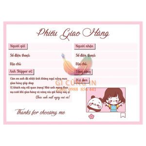 Combo 100 Phiếu Giao Hàng - Ghi Nhớ Đơn, Gửi Gắm Tình