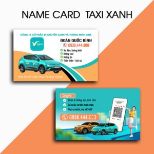 500 Name Card Taxi Xanh SM – Mẫu Danh Thiếp Xe Điện Chuyên Nghiệp, Hiện Đại