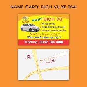 500 Name Card Taxi – Dịch Vụ Xe Hoa – Du Lịch – Hợp Đồng Nội Ngoại Tỉnh