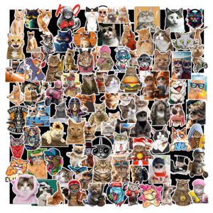 Bộ Sticker Mèo Vui Nhộn – 100 Sticker Cute, Hài Hước, Cực Chill Cho Team “Mèo Nghiện”