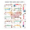 Combo 15 Nhãn Tên Môn Học Lớp 3 – Thiết Kế Dễ Thương – Dễ Dán – Ghi Chép Thuận Tiện poster lop 3