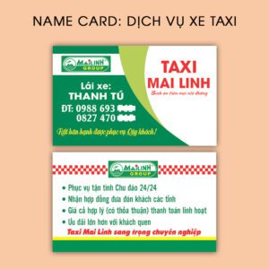500 Name Card Taxi – Dịch Vụ Xe Mai Linh Chuyên Nghiệp, Uy Tín, Phục Vụ 24/24