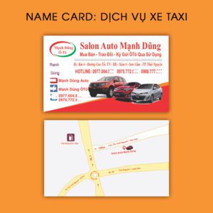 500 Name Card Taxi – Chuyên Nghiệp, Gọn Gàng, Ghi Dấu Ấn Riêng