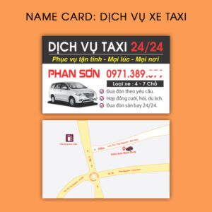 500 Name Card Taxi – Danh Thiếp Chuyên Nghiệp Cho Dịch Vụ Xe Hợp Đồng